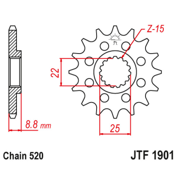 JT JT Gear Box Sprockets G/B 1901-14
